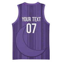 Saudi Football Al Zaeem Custom Basketball Jersey Crescent Moon - Purple - Wonder Print Shop
