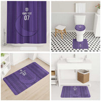 Saudi Football Al Zaeem Custom Bathroom Set Crescent Moon - Purple - Wonder Print Shop