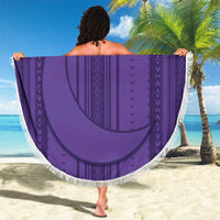 Saudi Football Al Zaeem Custom Beach Blanket Crescent Moon - Purple - Wonder Print Shop