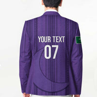 Saudi Football Al Zaeem Custom Blazer Crescent Moon - Purple - Wonder Print Shop