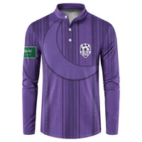 Saudi Football Al Zaeem Custom Button Sweatshirt Crescent Moon - Purple - Wonder Print Shop