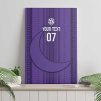 Saudi Football Al Zaeem Custom Canvas Wall Art Crescent Moon - Purple - Wonder Print Shop