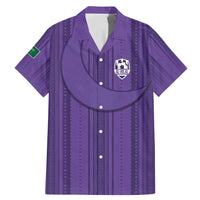 Saudi Football Al Zaeem Custom Family Matching Mermaid Dress and Hawaiian Shirt Crescent Moon - Purple - Wonder Print Shop