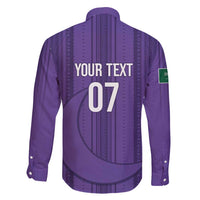 Saudi Football Al Zaeem Custom Family Matching Tank Maxi Dress and Hawaiian Shirt Crescent Moon - Purple - Wonder Print Shop