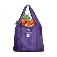 Saudi Football Al Zaeem Custom Grocery Bag Crescent Moon - Purple - Wonder Print Shop