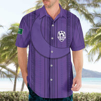 Saudi Football Al Zaeem Custom Hawaiian Shirt Crescent Moon - Purple - Wonder Print Shop