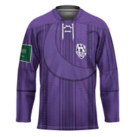 Saudi Football Al Zaeem Custom Hockey Jersey Crescent Moon - Purple - Wonder Print Shop