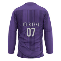 Saudi Football Al Zaeem Custom Hockey Jersey Crescent Moon - Purple - Wonder Print Shop