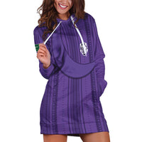Saudi Football Al Zaeem Custom Hoodie Dress Crescent Moon - Purple - Wonder Print Shop