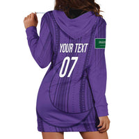 Saudi Football Al Zaeem Custom Hoodie Dress Crescent Moon - Purple - Wonder Print Shop