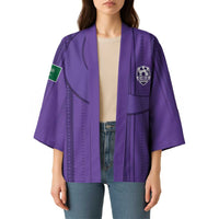 Saudi Football Al Zaeem Custom Kimono Crescent Moon - Purple - Wonder Print Shop