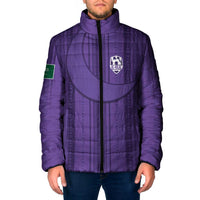 Saudi Football Al Zaeem Custom Padded Jacket Crescent Moon - Purple - Wonder Print Shop
