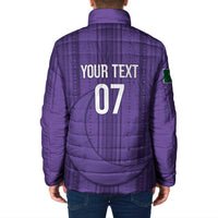 Saudi Football Al Zaeem Custom Padded Jacket Crescent Moon - Purple - Wonder Print Shop