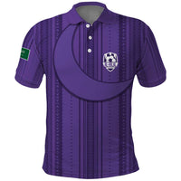 Saudi Football Al Zaeem Custom Polo Shirt Crescent Moon - Purple - Wonder Print Shop