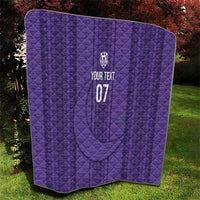 Saudi Football Al Zaeem Custom Quilt Crescent Moon - Purple - Wonder Print Shop
