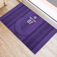 Saudi Football Al Zaeem Custom Rubber Doormat Crescent Moon - Purple - Wonder Print Shop