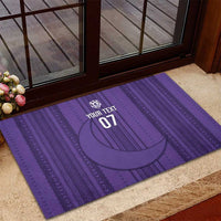 Saudi Football Al Zaeem Custom Rubber Doormat Crescent Moon - Purple - Wonder Print Shop
