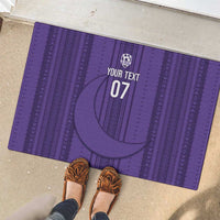 Saudi Football Al Zaeem Custom Rubber Doormat Crescent Moon - Purple - Wonder Print Shop