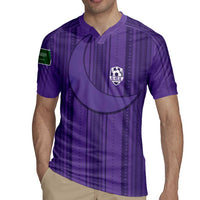Saudi Football Al Zaeem Custom Rugby Jersey Crescent Moon - Purple - Wonder Print Shop