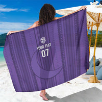 Saudi Football Al Zaeem Custom Sarong Crescent Moon - Purple - Wonder Print Shop