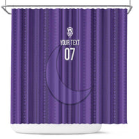Saudi Football Al Zaeem Custom Shower Curtain Crescent Moon - Purple - Wonder Print Shop