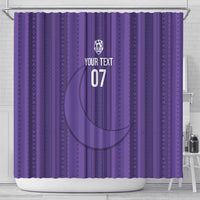 Saudi Football Al Zaeem Custom Shower Curtain Crescent Moon - Purple - Wonder Print Shop
