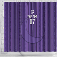 Saudi Football Al Zaeem Custom Shower Curtain Crescent Moon - Purple - Wonder Print Shop