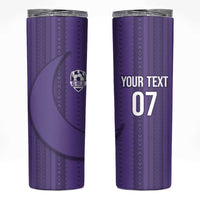 Saudi Football Al Zaeem Custom Skinny Tumbler Crescent Moon - Purple - Wonder Print Shop