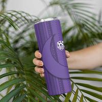 Saudi Football Al Zaeem Custom Skinny Tumbler Crescent Moon - Purple - Wonder Print Shop