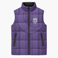 Saudi Football Al Zaeem Custom Sleeveless Puffer Jacket Crescent Moon - Purple - Wonder Print Shop