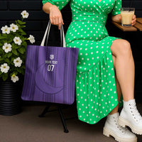 Saudi Football Al Zaeem Custom Tote Bag Crescent Moon - Purple - Wonder Print Shop