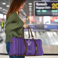 Saudi Football Al Zaeem Custom Travel Bag Crescent Moon - Purple - Wonder Print Shop