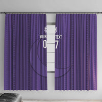 Saudi Football Al Zaeem Custom Window Curtain Crescent Moon - Purple - Wonder Print Shop