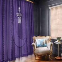 Saudi Football Al Zaeem Custom Window Curtain Crescent Moon - Purple - Wonder Print Shop
