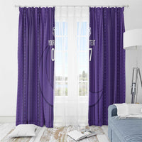 Saudi Football Al Zaeem Custom Window Curtain Crescent Moon - Purple - Wonder Print Shop