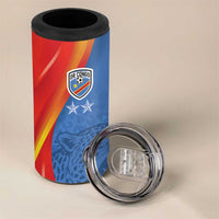 DR Congo Football 2026 Les Leopards Custom 4 in 1 Can Cooler Tumbler Glory Upon Glory - Wonder Print Shop