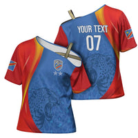 DR Congo Football 2026 Les Leopards Custom Cross Shoulder Shirt Glory Upon Glory - Wonder Print Shop