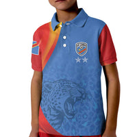 DR Congo Football 2026 Les Leopards Custom Kid Polo Shirt Glory Upon Glory - Wonder Print Shop