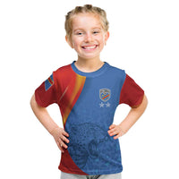 DR Congo Football 2026 Les Leopards Custom Kid T Shirt Glory Upon Glory - Wonder Print Shop