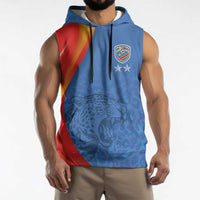 DR Congo Football 2026 Les Leopards Custom Sleeveless Hoodie Glory Upon Glory - Wonder Print Shop