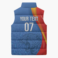 DR Congo Football 2026 Les Leopards Custom Sleeveless Puffer Jacket Glory Upon Glory - Wonder Print Shop