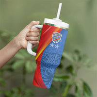 DR Congo Football 2026 Les Leopards Custom Tumbler With Handle Glory Upon Glory - Wonder Print Shop