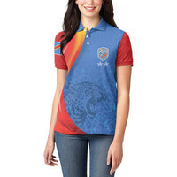 DR Congo Football 2026 Les Leopards Custom Women Polo Shirt Glory Upon Glory - Wonder Print Shop