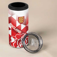 England Rugby Custom 4 in 1 Can Cooler Tumbler Crystalised Red Rose