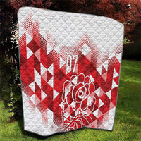 England Rugby Custom Quilt Crystalised Red Rose - Wonder Print Shop