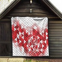England Rugby Custom Quilt Crystalised Red Rose - Wonder Print Shop