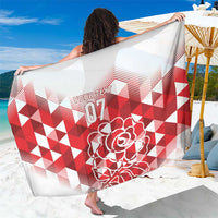 England Rugby Custom Sarong Crystalised Red Rose - Wonder Print Shop