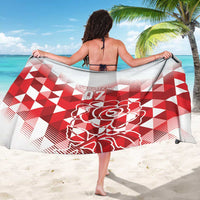 England Rugby Custom Sarong Crystalised Red Rose - Wonder Print Shop