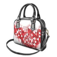 England Rugby Custom Shoulder Handbag Crystalised Red Rose - Wonder Print Shop