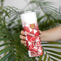 England Rugby Custom Skinny Tumbler Crystalised Red Rose - Wonder Print Shop